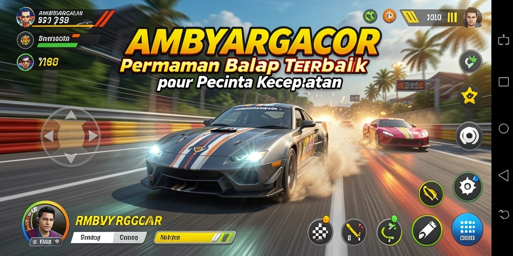 Gameplay Racing AMBYARGACOR yang seru dan menantang dengan grafis memukau.