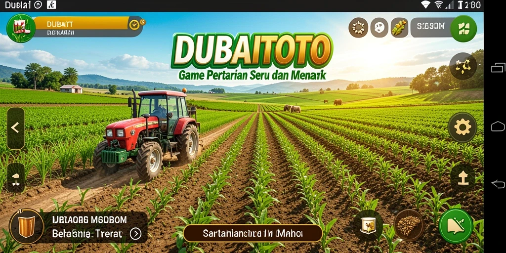 Screenshot gameplay DUBAITOTO menampilkan kebun yang indah dan interaksi antar pemain.