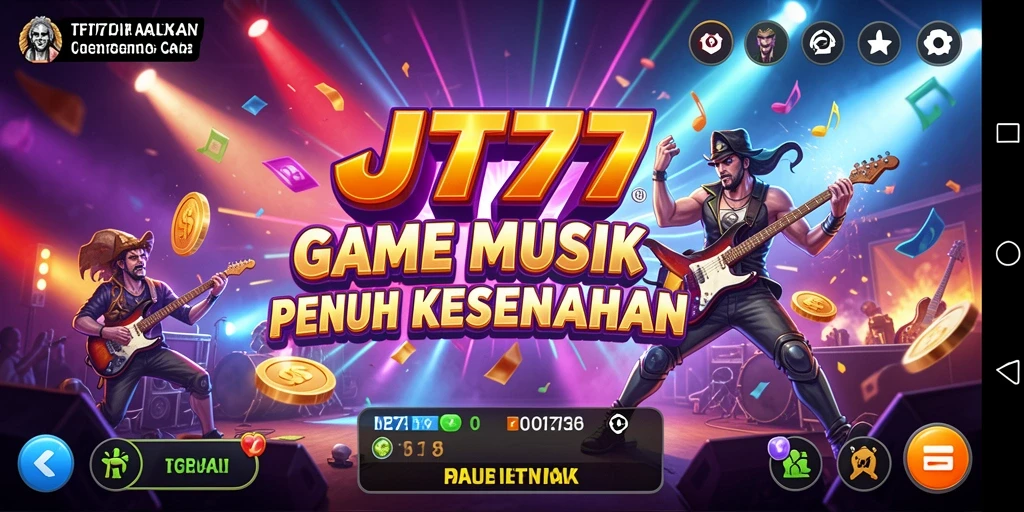 Gameplay JT777 yang seru dan menantang dengan banyak lagu.