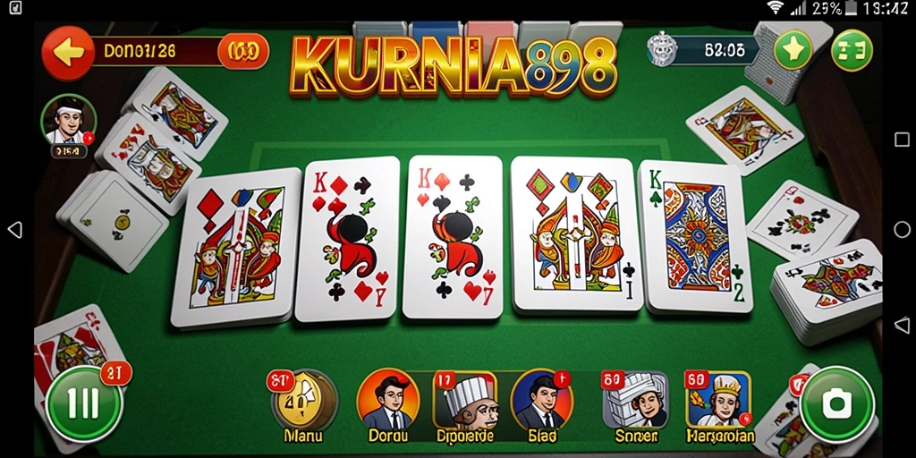 Tampilan gameplay seru KURNIA898 dengan fitur domino menarik.