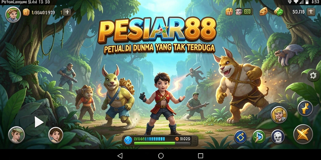 Tangkapan layar gameplay PESIAR88 yang penuh aksi dan petualangan.