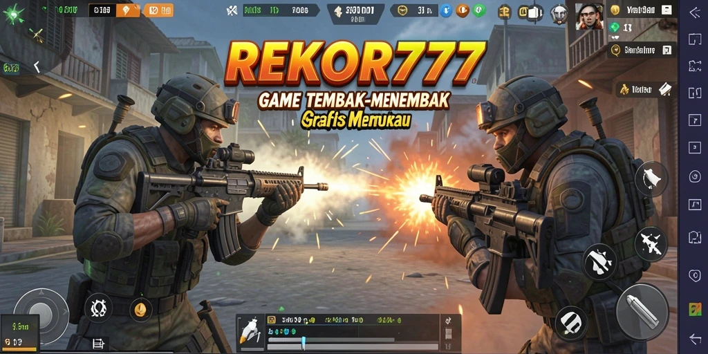 Tampilan gameplay seru dalam REKOR777 dengan aksi tembak-menembak.